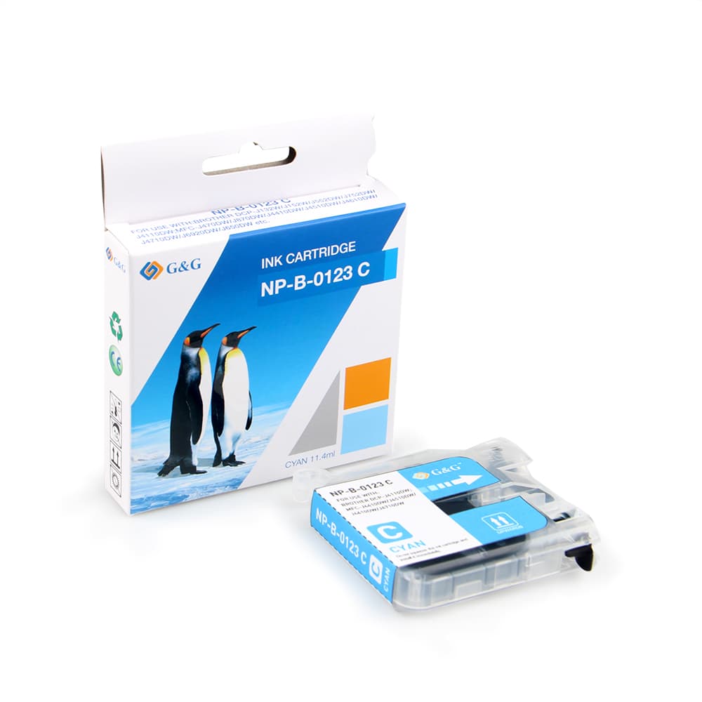 Cartus Premium G&G (0.6K) Brother LC 123 Cyan (LC-123C, LC123C)