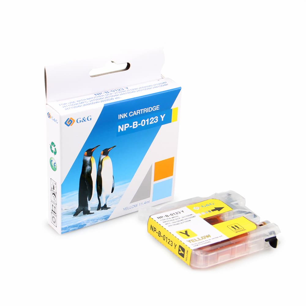 Cartus Premium G&G (0.6K) Brother LC 123 Yellow (LC-123Y, LC123Y)