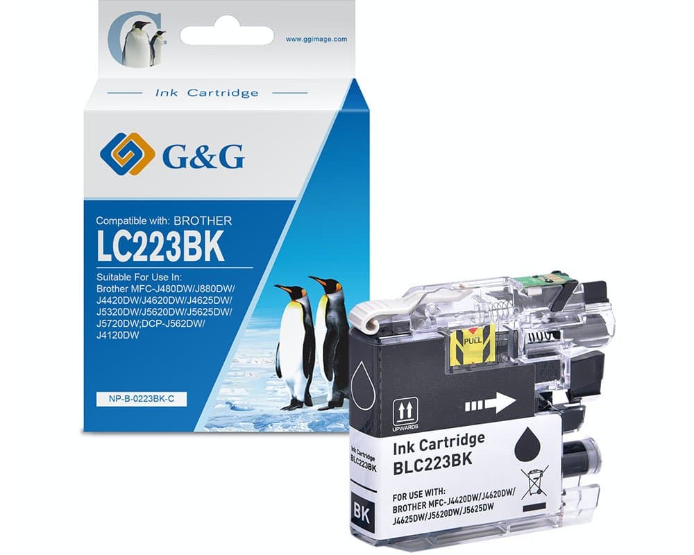 Cartus Premium G&G (0.6K) Brother LC 223 Black (LC-223BK, LC223BK)