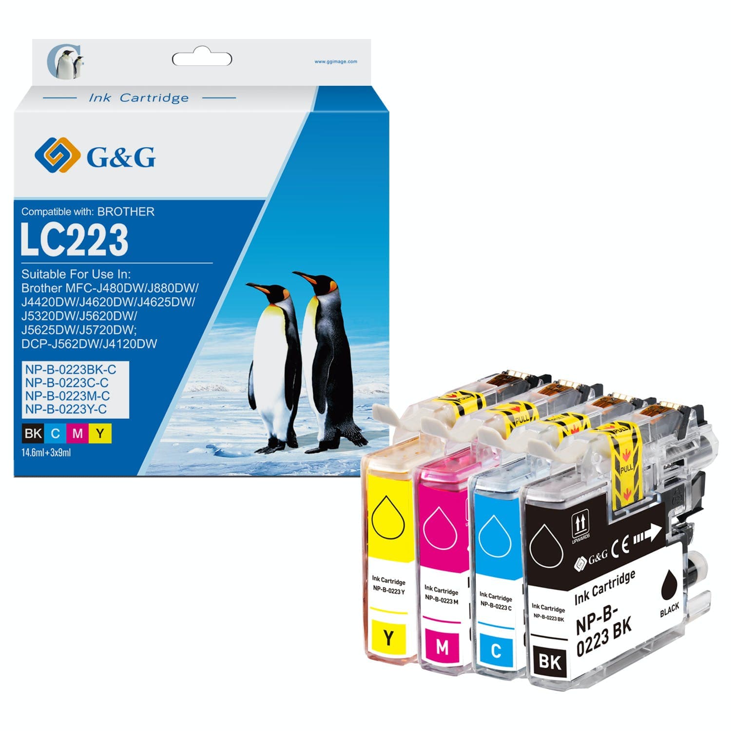 Pachet cartuse premium G&G Brother LC 223 (LC-223, LC223)