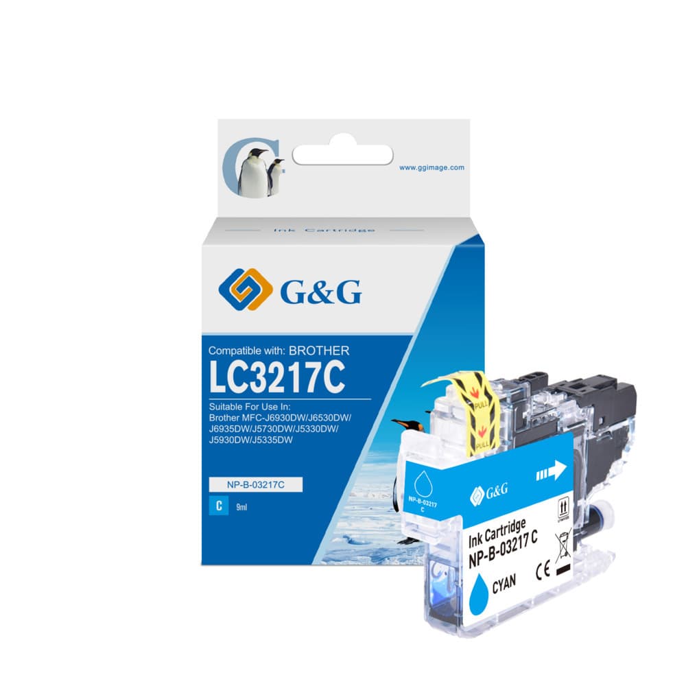 Cartus Premium G&G Brother LC 3217 Cyan (LC-3217C, LC3217C)