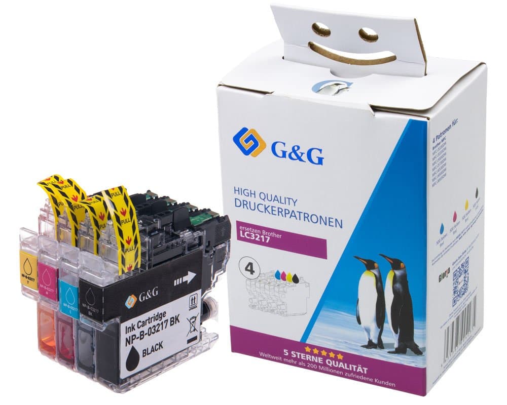 Pachet cartuse premium G&G Brother LC 3217 (LC-3217, LC3217)