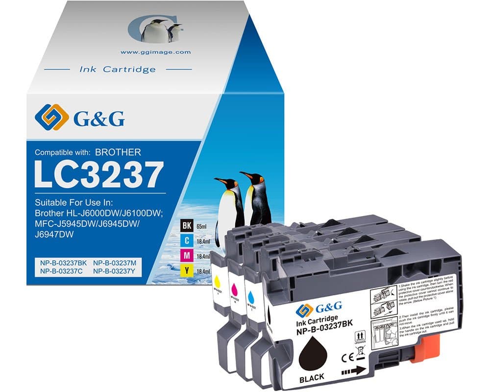 Pachet cartuse premium G&G Brother LC 3237 (LC-3237, LC3237)