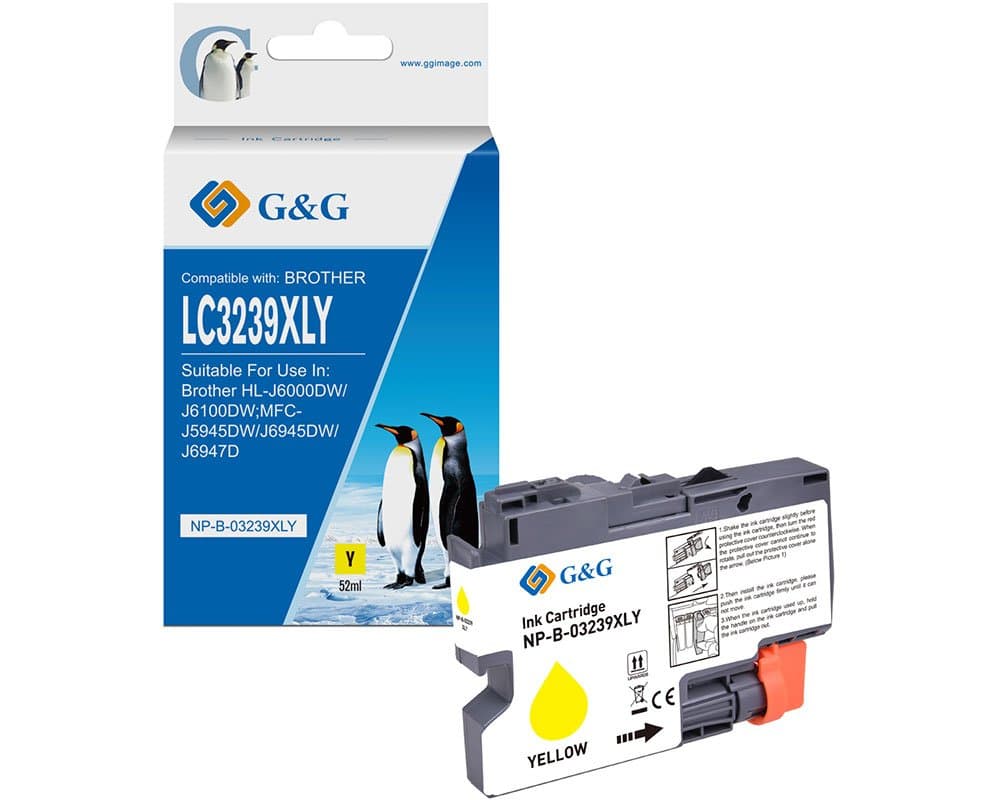 Cartus Premium G&G (5K) Brother LC 3239XL Yellow (LC-3239XLY, LC3239XLY)