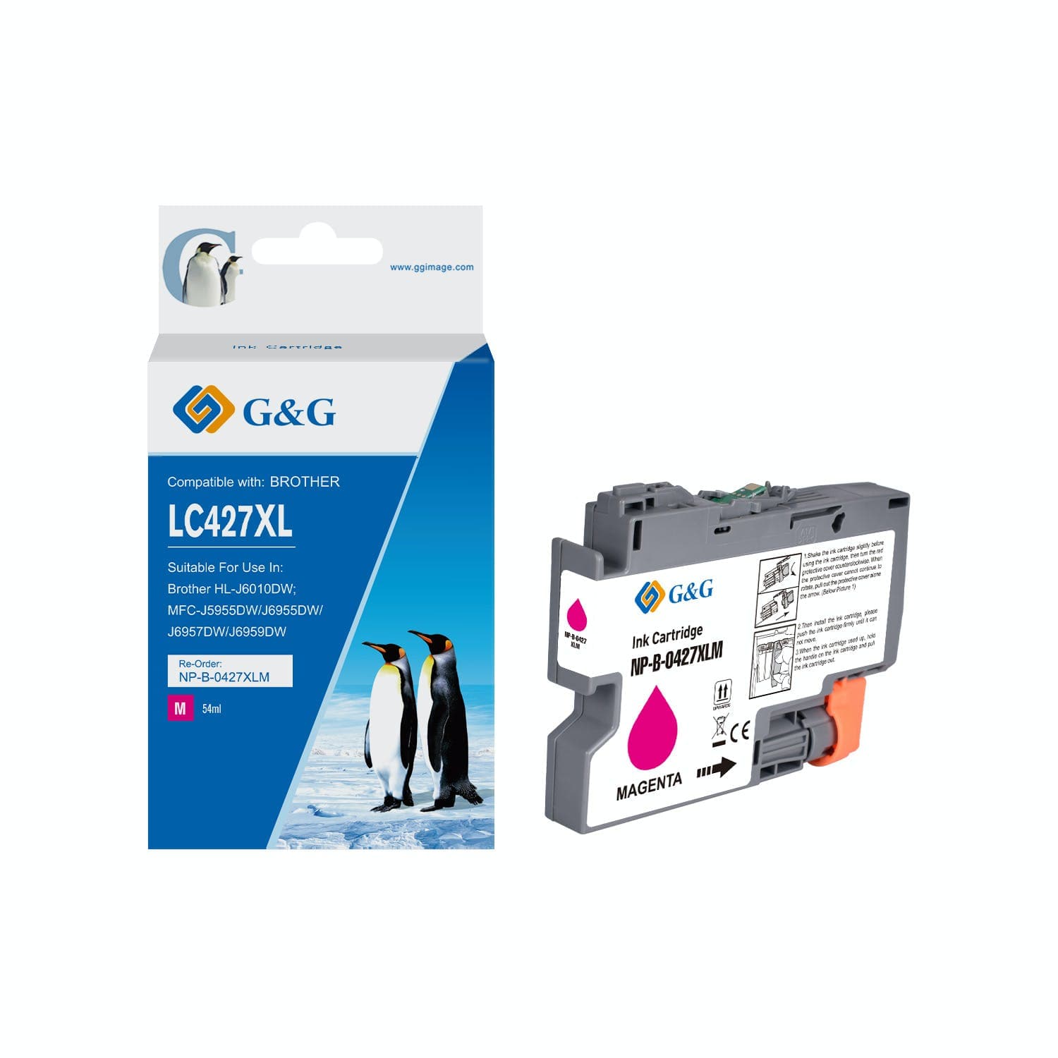 Cartus Premium G&G (5K) Brother LC 427XL Magenta (LC-427XLM, LC427XLM)