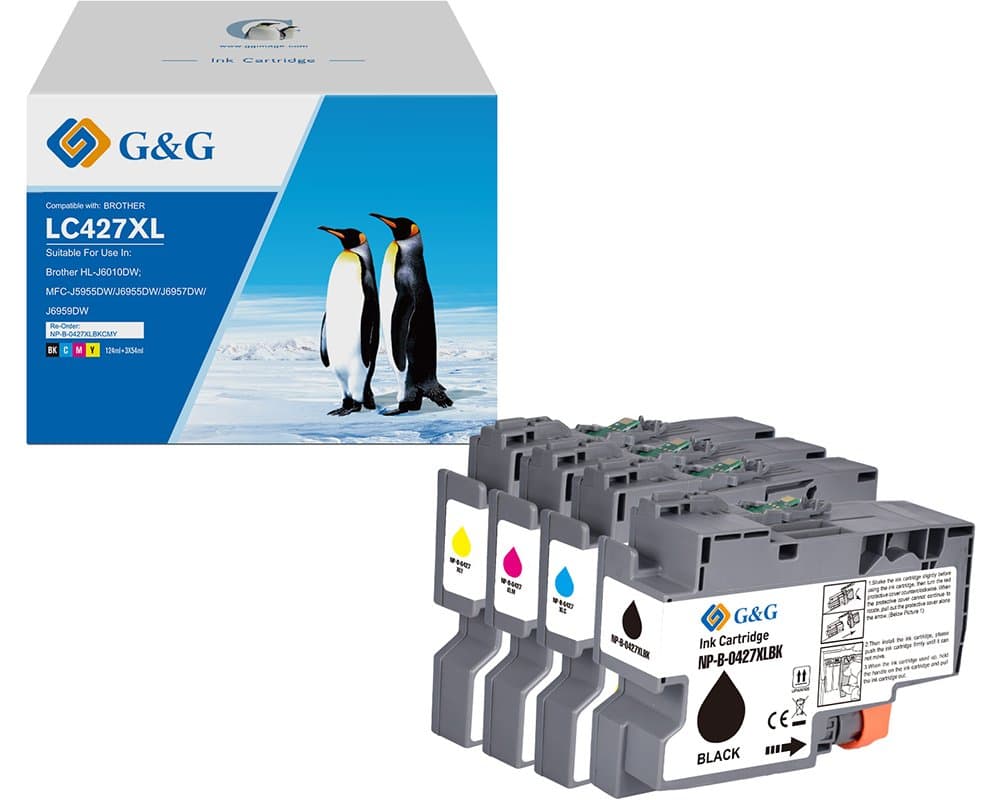 Pachet cartuse premium G&G Brother LC 427XL (LC-427XL, LC427XL)
