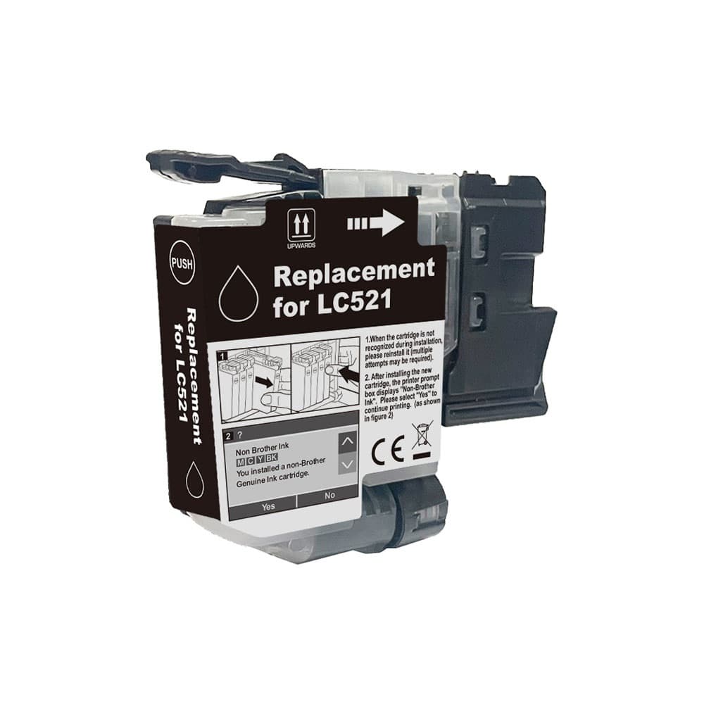 Cartus compatibil pigment Brother LC 521 Black (LC-521BK, LC521BK)