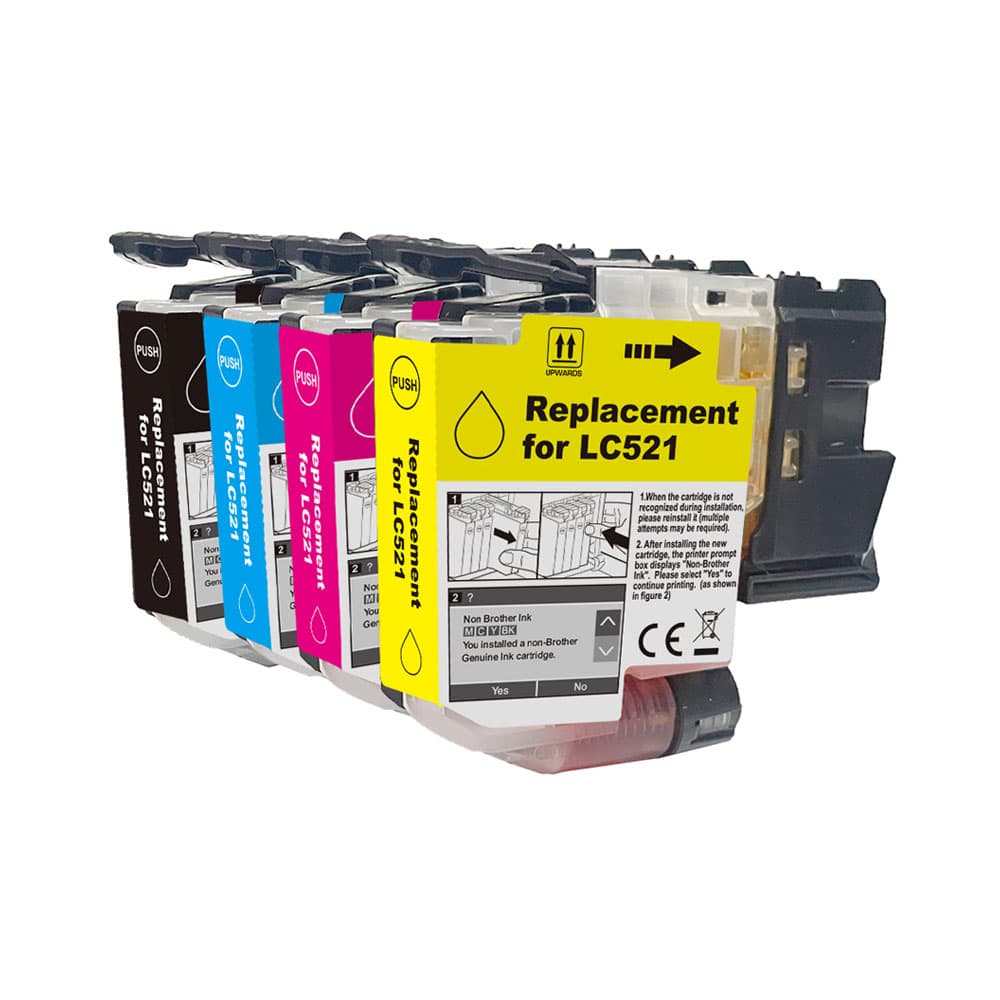 Pachet de cartuse compatibile Brother LC 521 (LC521, LC-521)