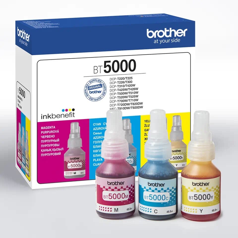Set flacon cerneala Brother BT 5000 CMY Pack (BT-5000CVAL, BT5000)