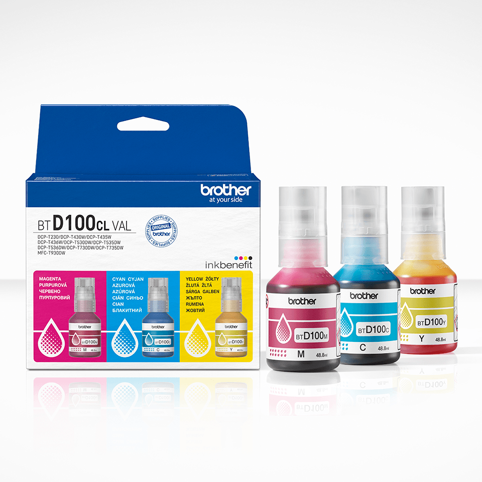 Pachet cerneala (5K) Brother BT D100 Coloured Multipack (BT-D100CVAL, BTD100CVAL)