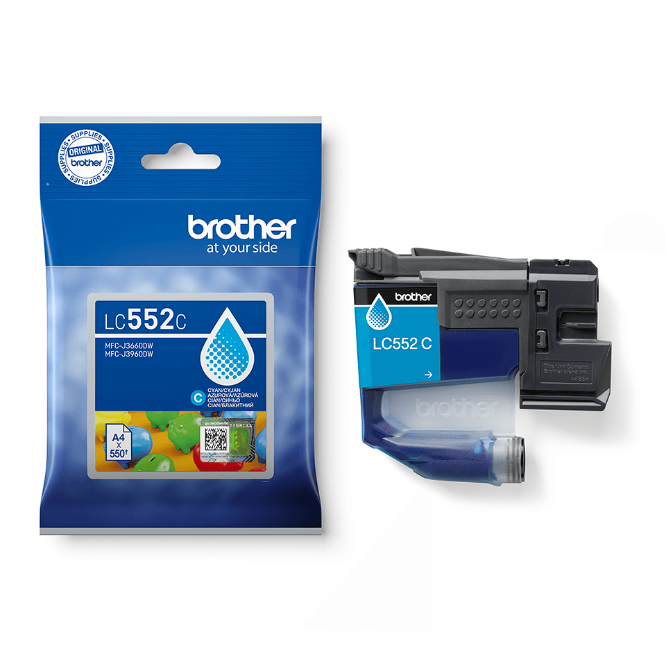 Cartus de Cerneala (0.55K) Brother LC 552 Cyan (LC-552C, LC552C)