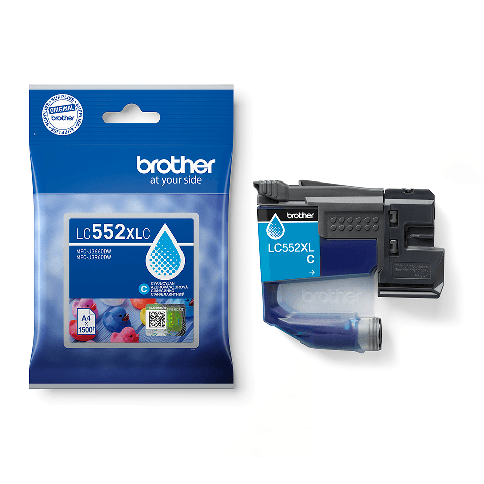 Cartus de Cerneala (1.5K) Brother LC 552XL Cyan (LC-552XLC, LC552XLC)