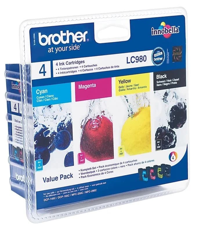 Set cartuse de cerneala Brother LC 980 VALBP Yellow (LC-980VALBP, LC980VALBP)