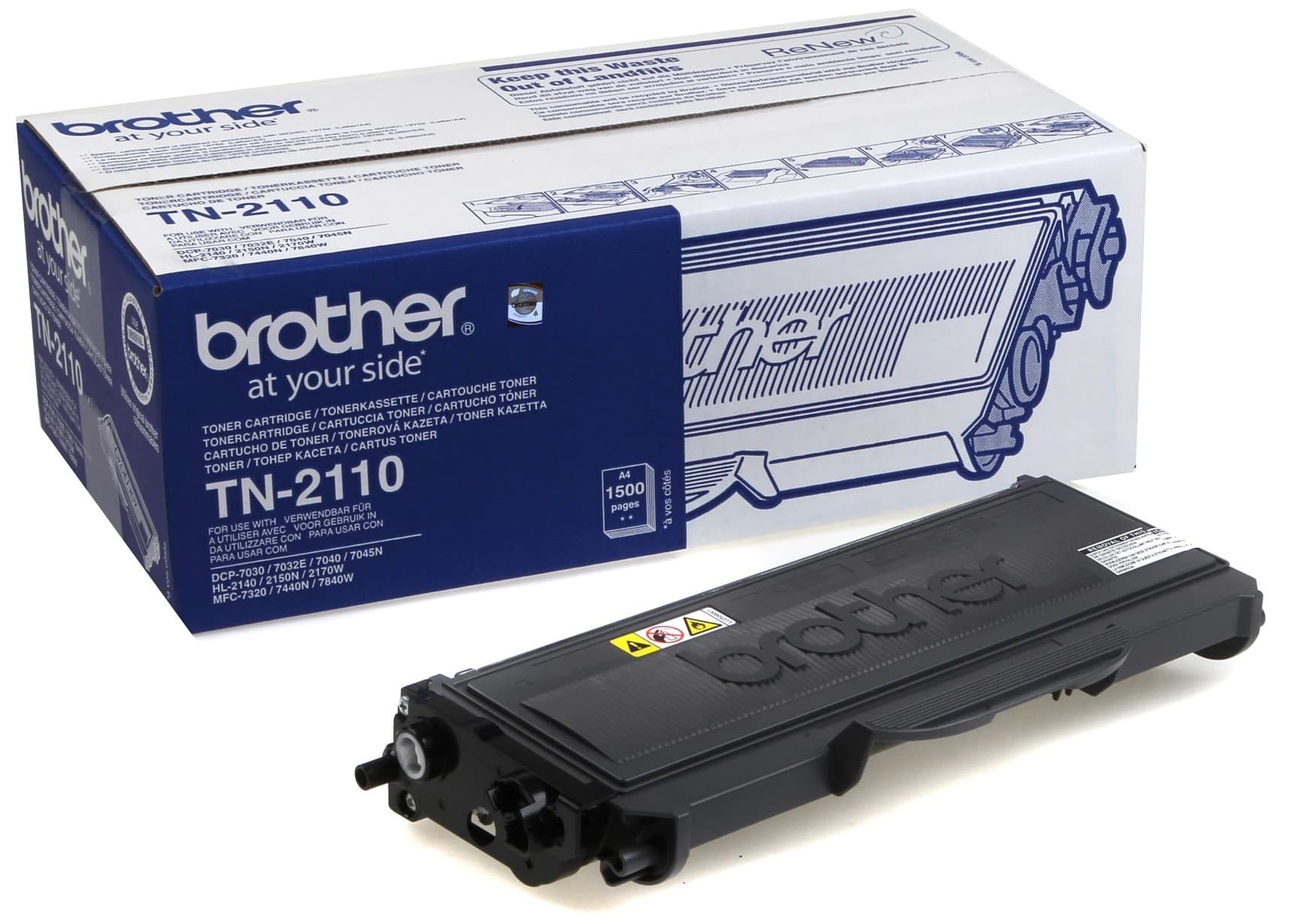Cartus de toner (1.5K) Brother TN 2110 Black (TN-2110, TN2110)