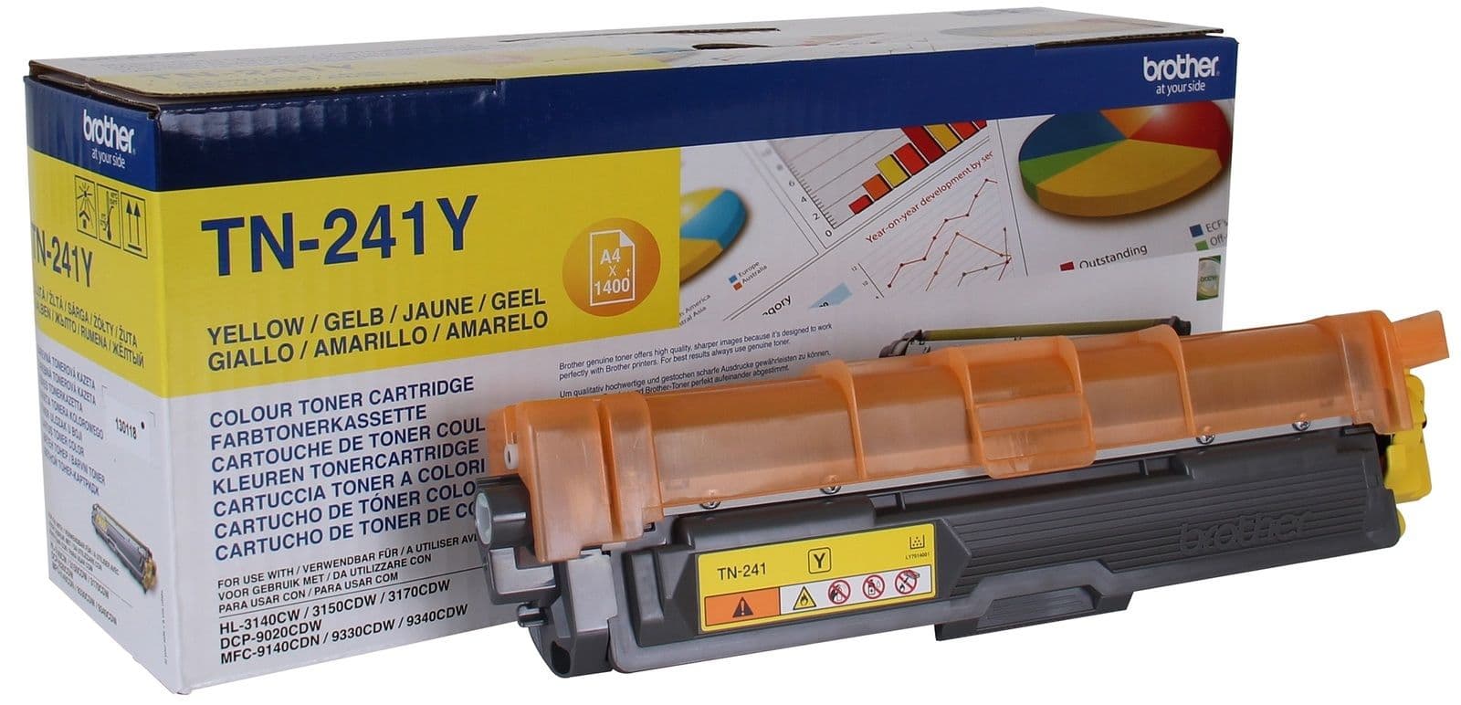 Cartus de toner (2.2K) Brother TN 241 Yellow (TN-241Y, TN241Y)