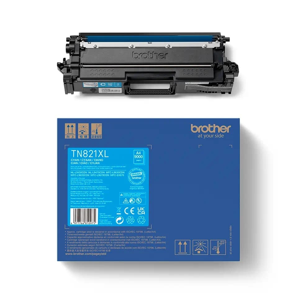 Cartus de toner (9K) Brother TN 821XL Cyan (TN-821XLC, TN821XLC)