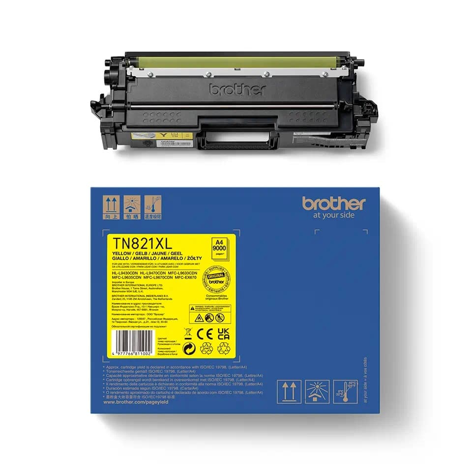 Cartus de toner (9K) Brother TN 821XL Yellow (TN-821XLY, TN821XLY)