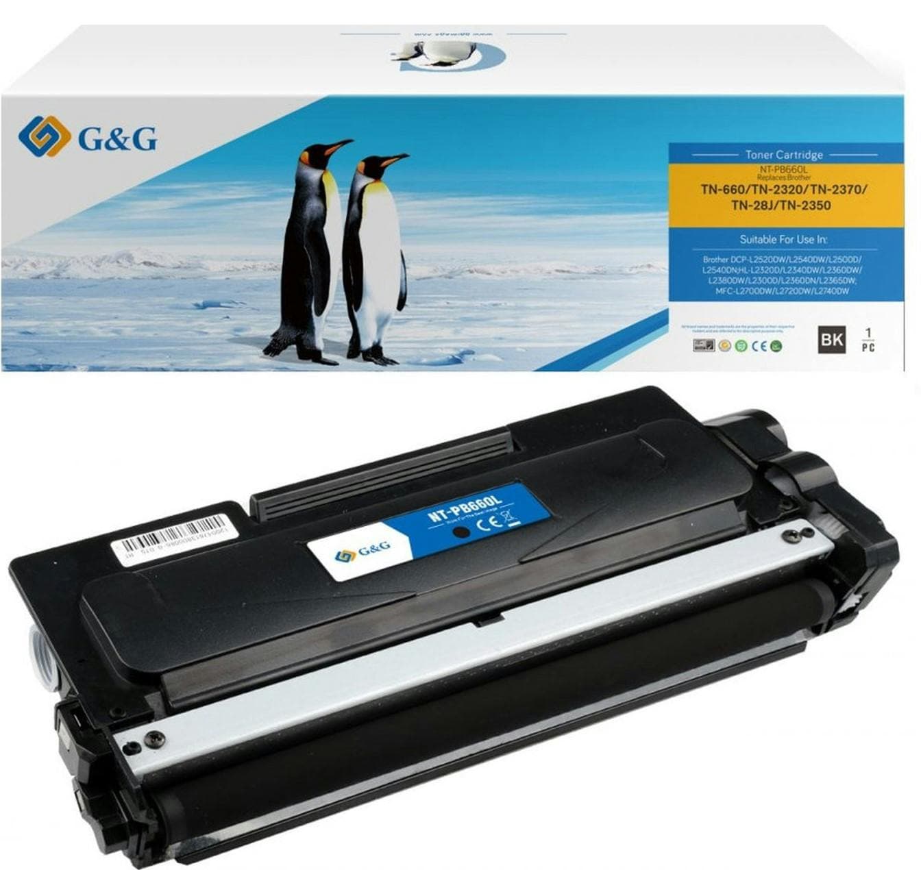 Toner Premium G&G XL (5.2K) Brother TN 2320 Black (TN-2320, TN2320)