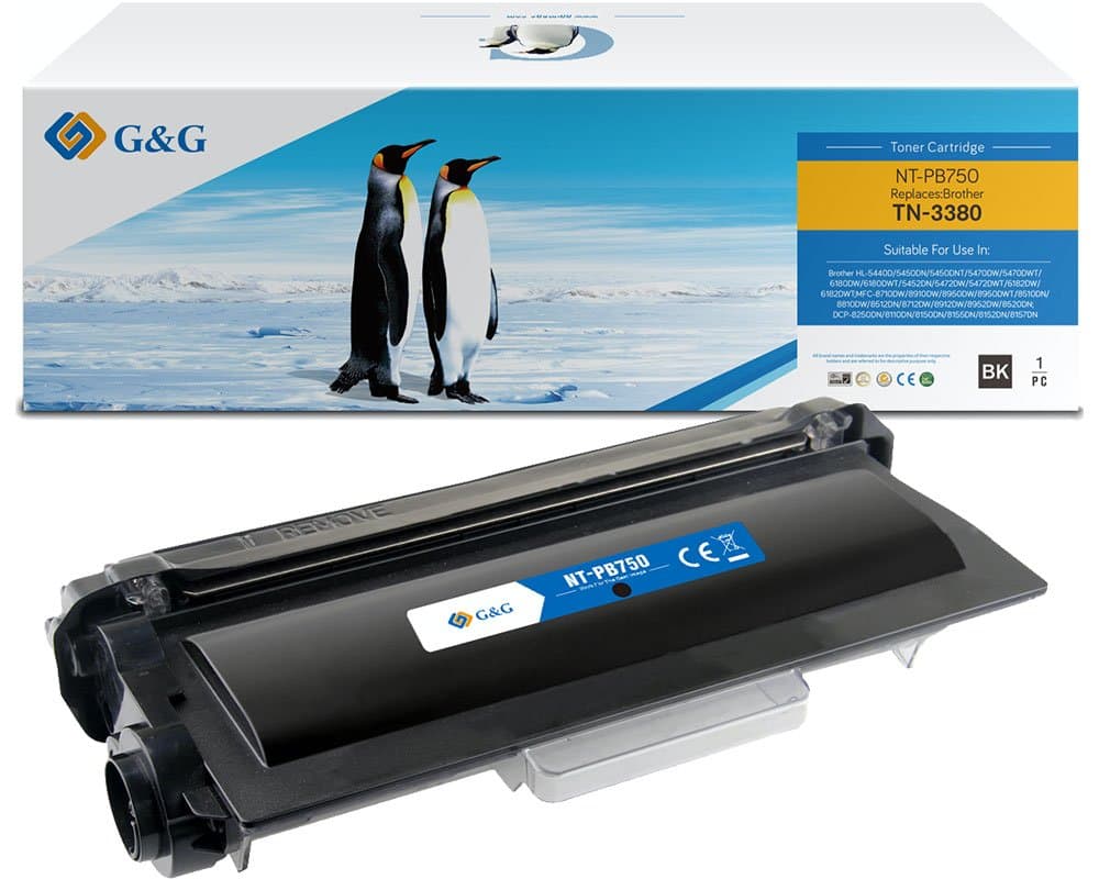 Toner Premium G&G (8K) Brother TN 3380 Black (TN-3380, TN3380)