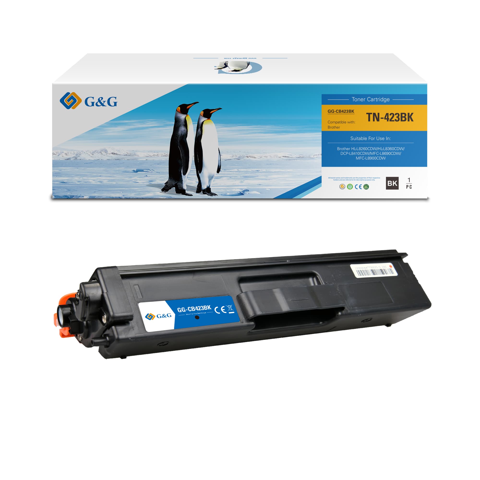 Toner Premium G&G (6.5K) Brother TN 423 Black (TN-423BK, TN423BK)