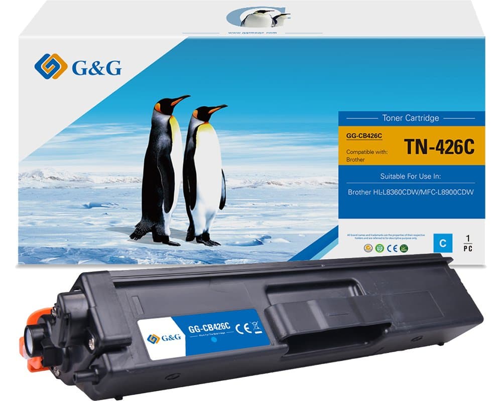 Toner Premium G&G (6.5K) Brother TN 426 Cyan (TN-426C, TN426C)