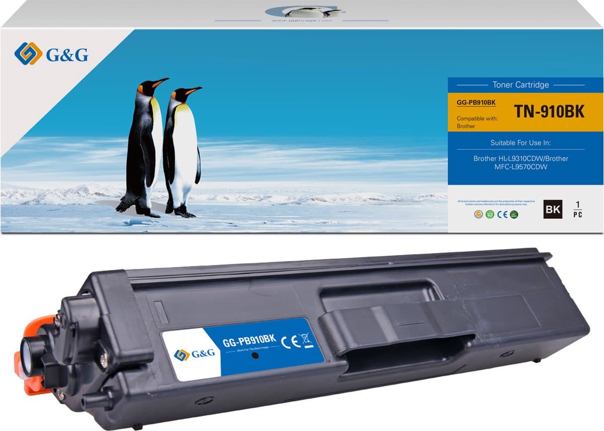 Toner Premium G&G (9K) Brother TN 910 Black (TN-910BK, TN910BK)