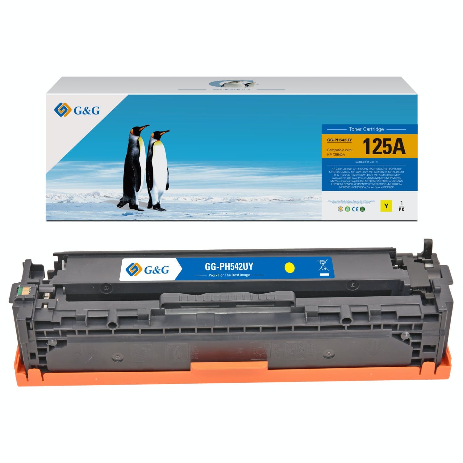 Toner Premium G&G (1.3K) HP 128A Yellow (CE322A)