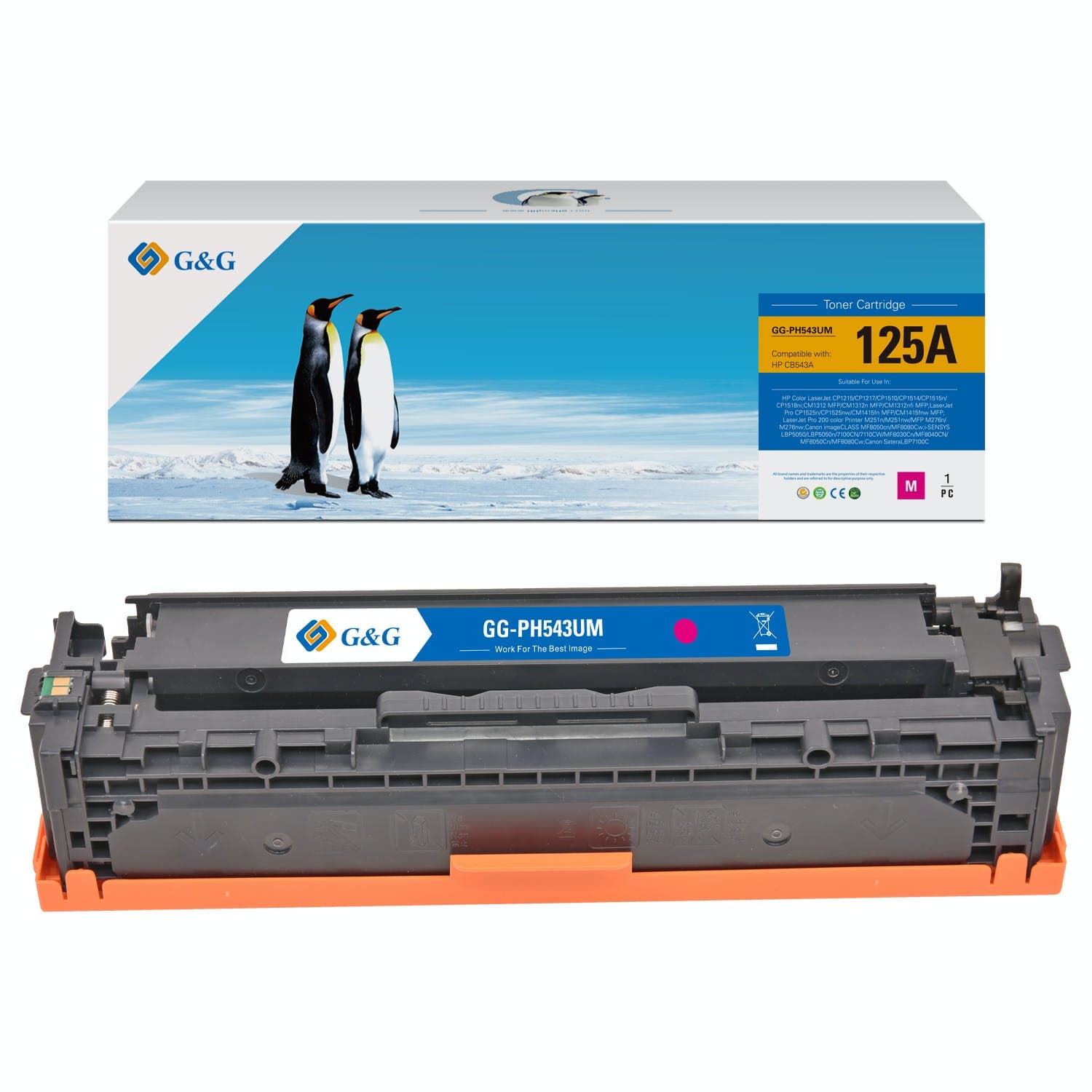 Toner Premium G&G (1.3K) HP 128A Magenta (CE323A)