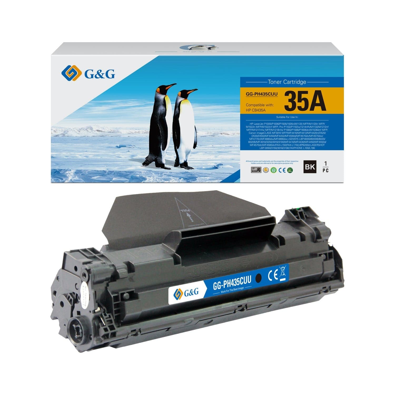 Toner Premium G&G (2K) HP 35A Black (CB435A)