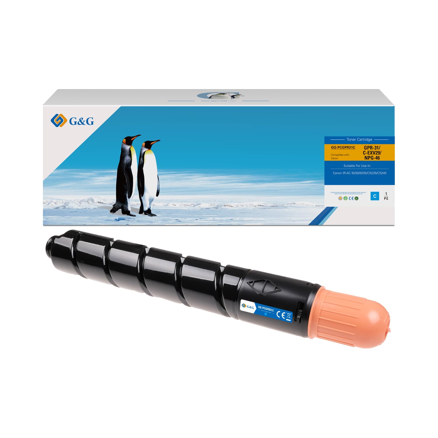 Toner Premium G&G (27K) Canon EXV 29 Cyan (2794B002, C-EXV29C, CEXV29C)