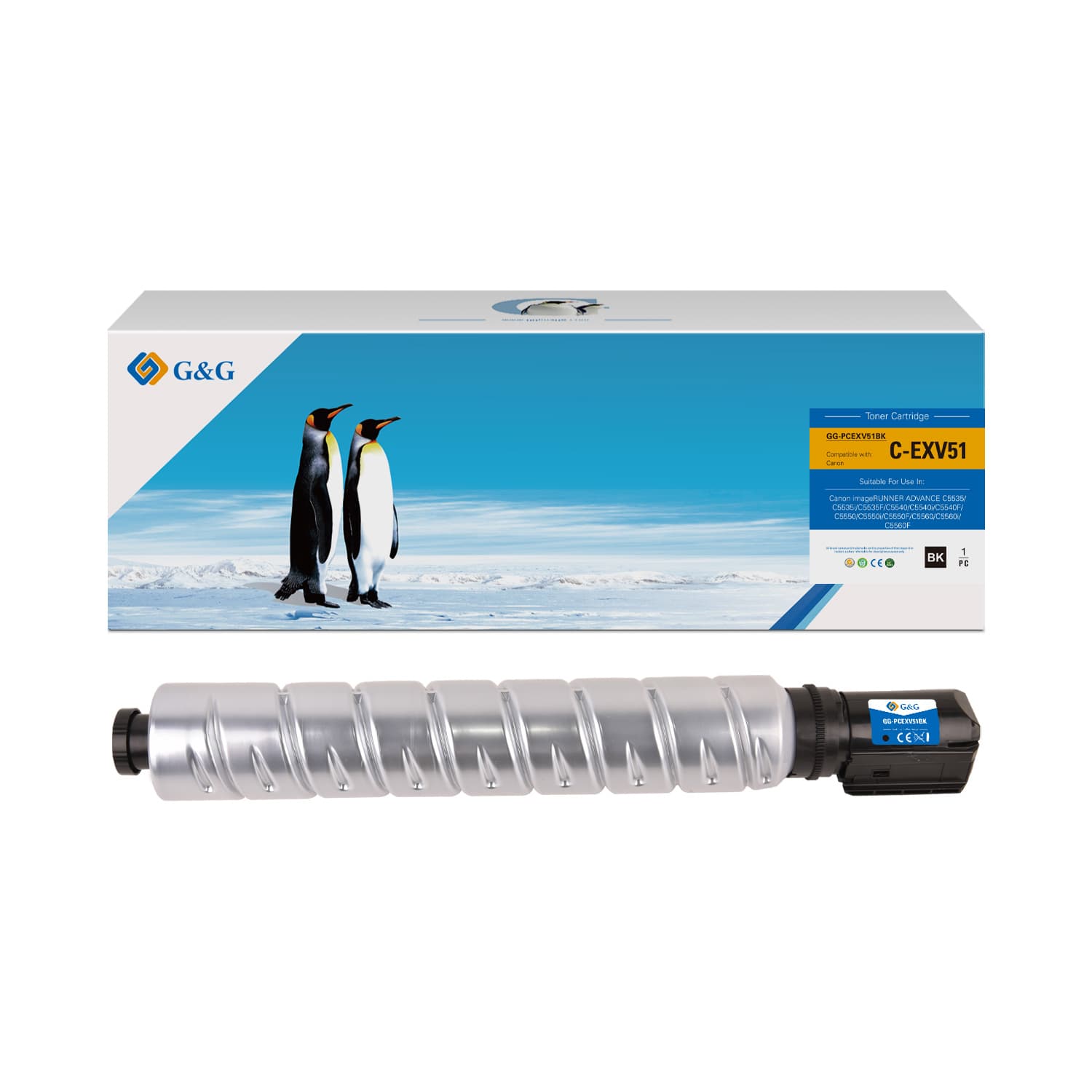 Toner Premium G&G (69K) Canon EXV 51 Black (0481C002, C-EXV51BK, CEXV51BK)