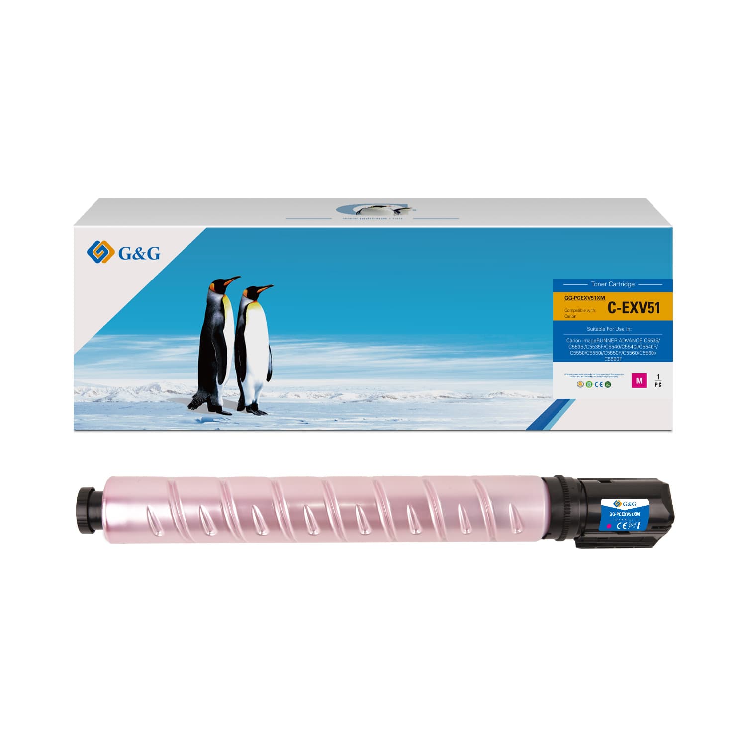 Toner Premium G&G (60K) Canon EXV 51 Magenta (0483C002, C-EXV51M, CEXV51M)