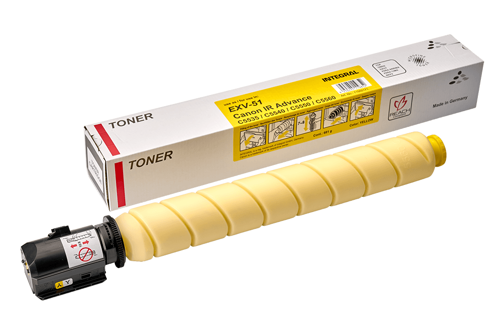 Toner Premium INTEGRAL (54.5K) Canon EXV 1001 Yellow (6140C002AA, C-EXV1001Y, CEXV1001Y)