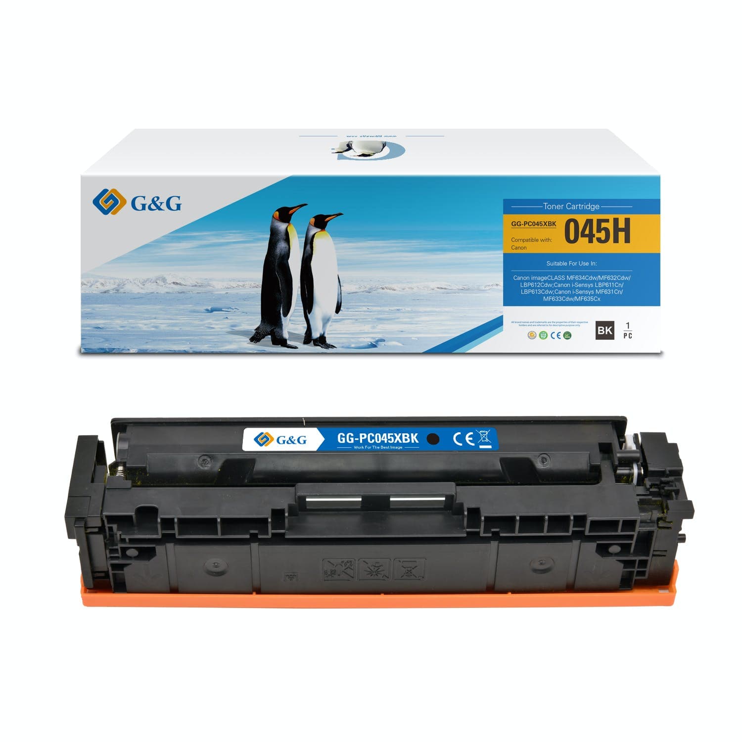 Toner Premium G&G (2.8K) Canon 045H Black (1246C002, CRG-045HBK, CRG045HBK)