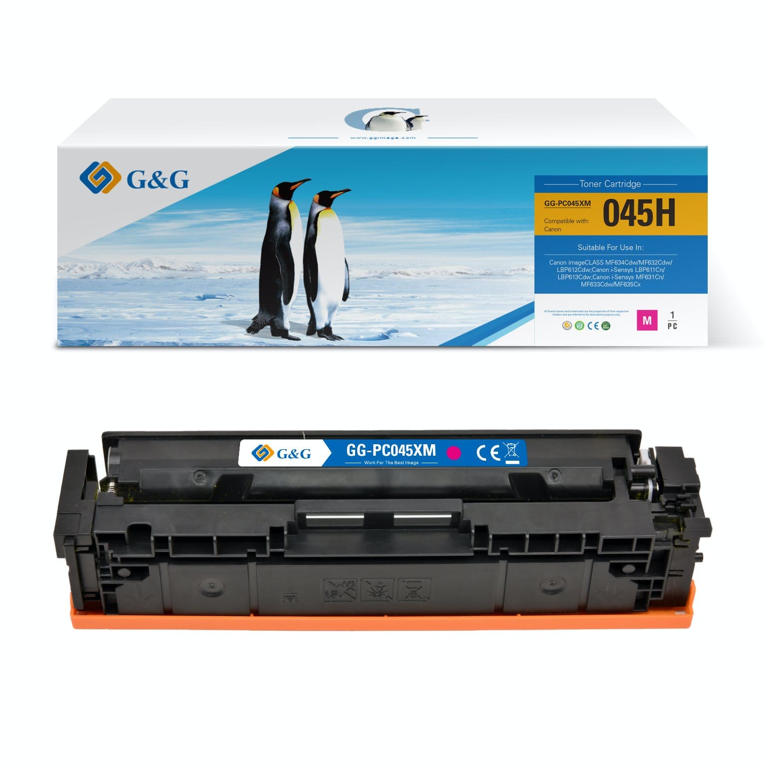 Toner Premium G&G (2.2K) Canon 045H Magenta (1244C002, CRG-045HM, CRG045HM)