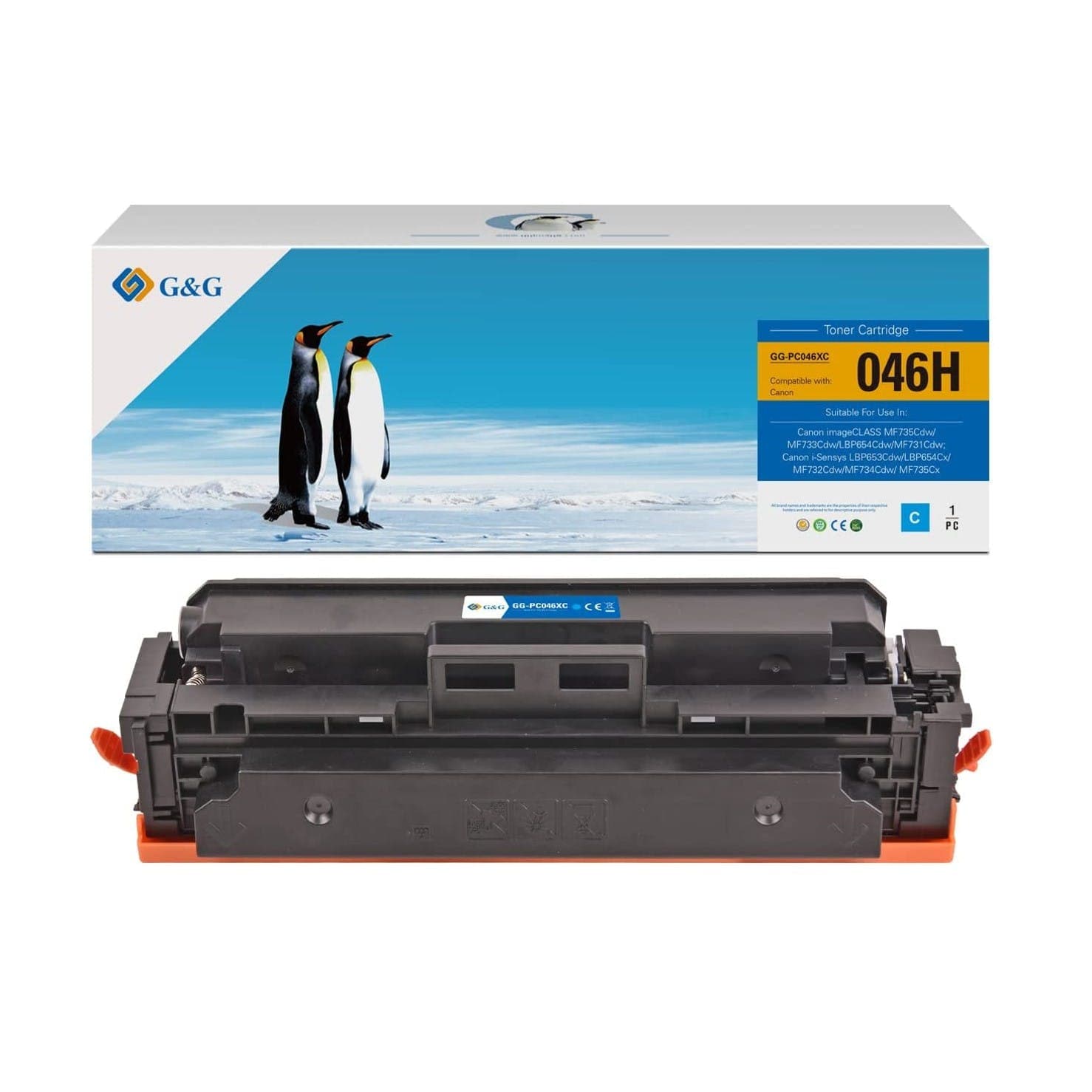 Toner Premium G&G (5K) Canon 046H Cyan (1253C002, CRG-046HC, CRG046HC)