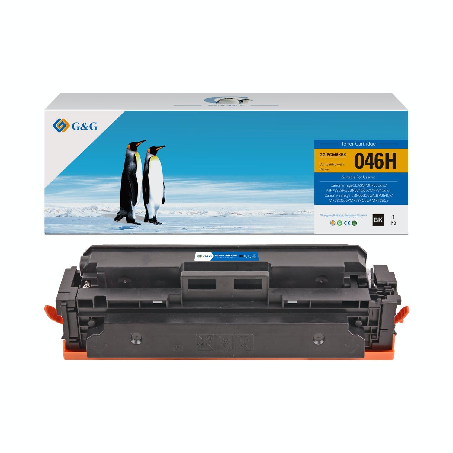 Toner Premium G&G (6.3K) Canon 046H Black (1254C002, CRG-046HBK, CRG046HBK)