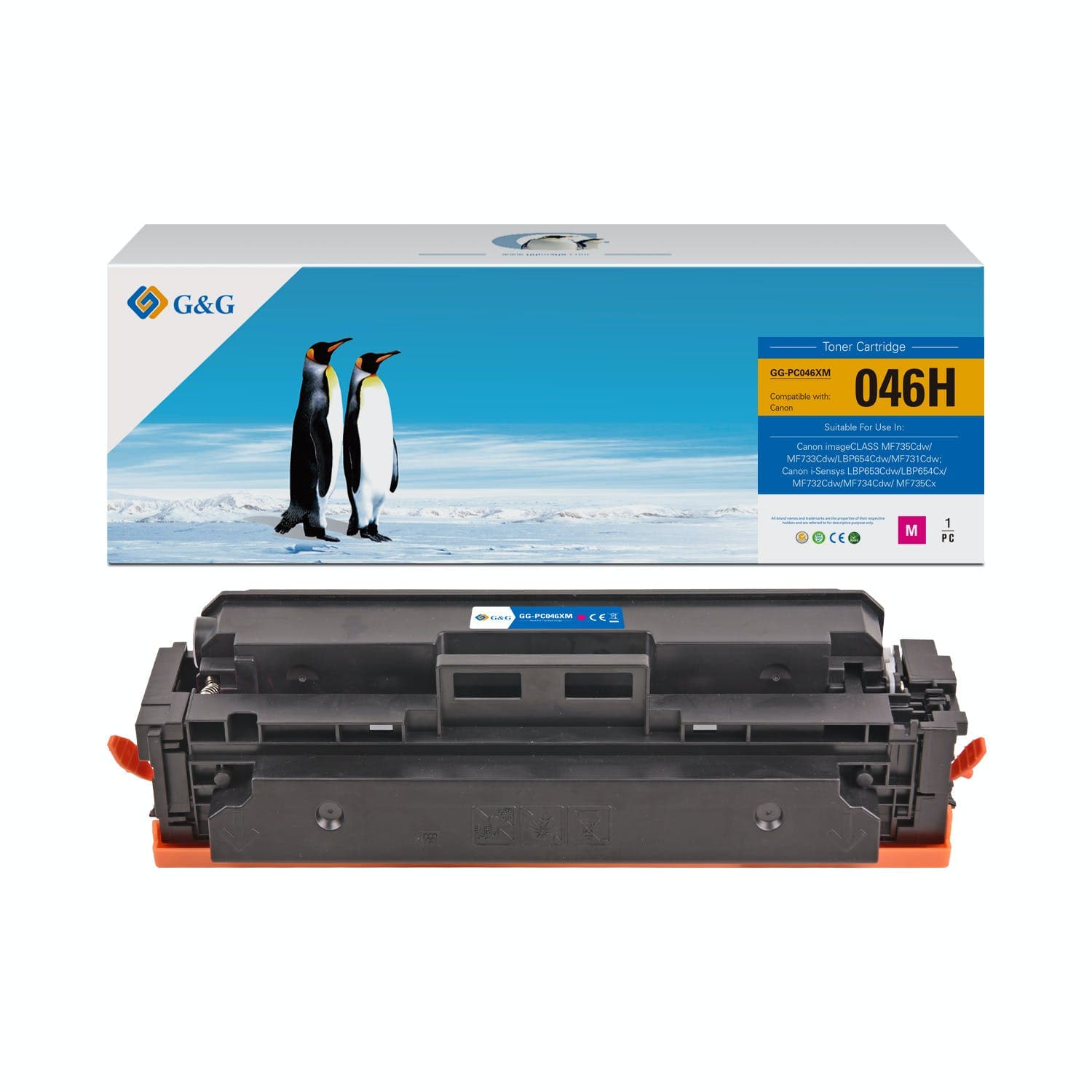 Toner Premium G&G (5K) Canon 046H Magenta (1252C002, CRG-046HM, CRG046HM)