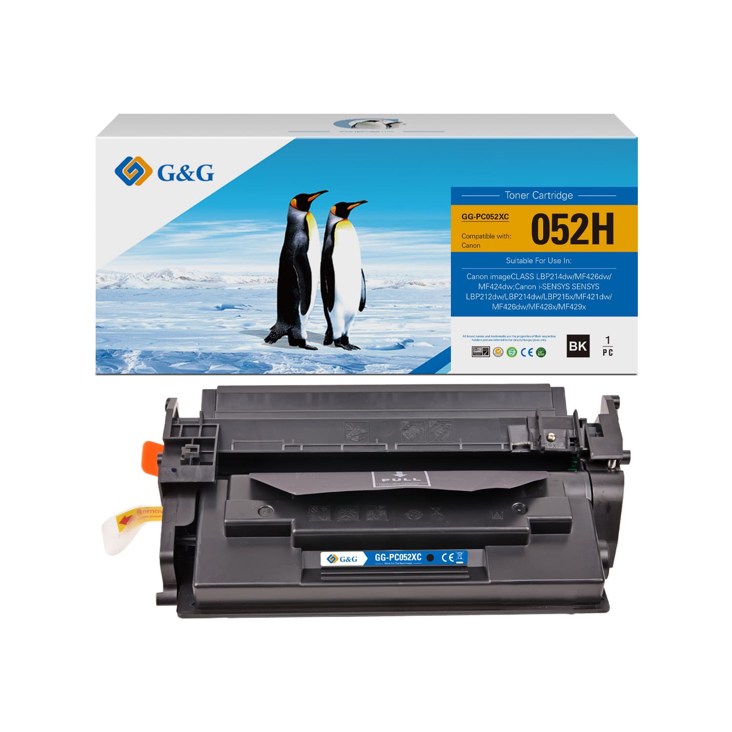 Toner Premium G&G (9.2K) Canon 052H Black (2200C002, CRG-052H, CRG052H)