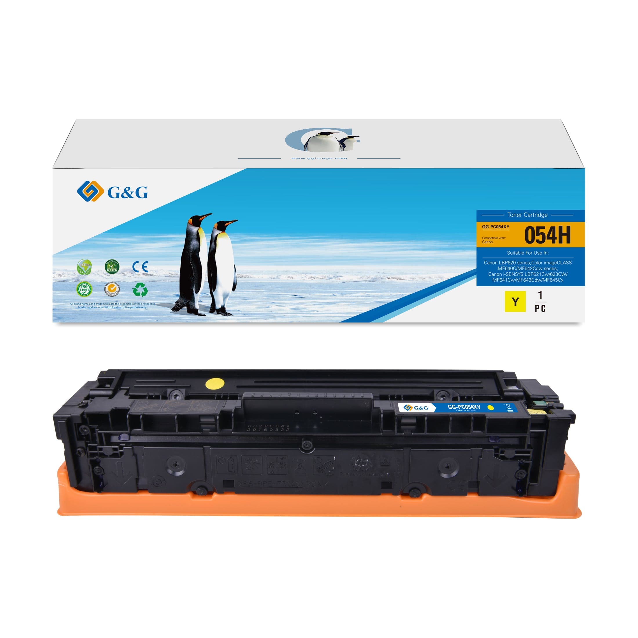 Toner Premium G&G (2.3K) Canon 054H Yellow (3025C002, CRG-054HY, CRG054HY)