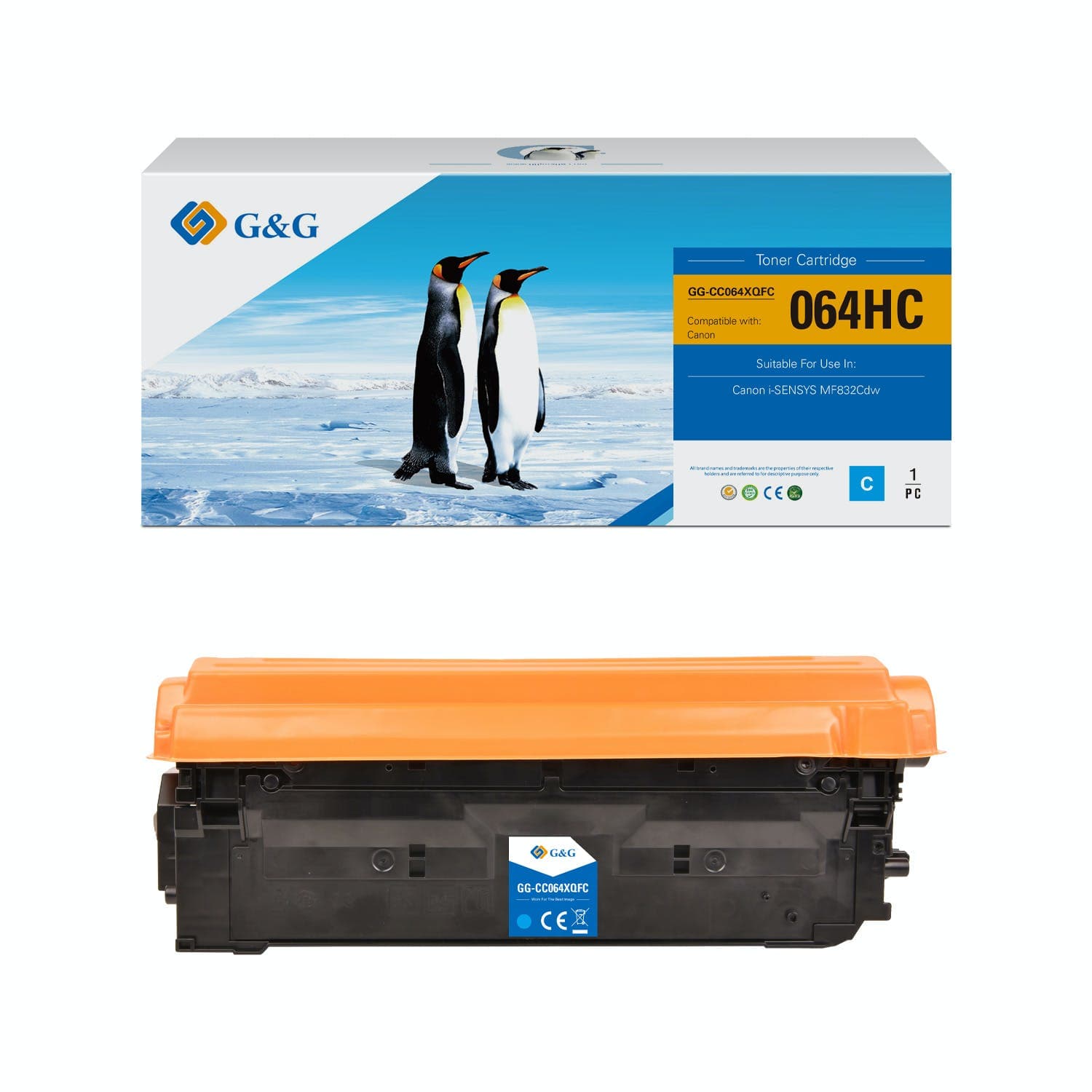 Toner Premium G&G (10.4K) Canon 064H Cyan (4936C001, CRG-064HC, CRG064HC)