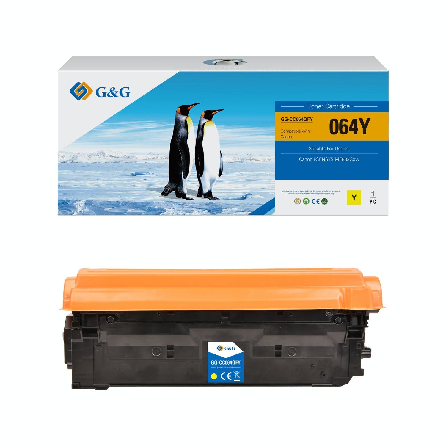 Toner Premium G&G (5K) Canon 064 Yellow (4931C001, CRG-064Y, CRG064Y)