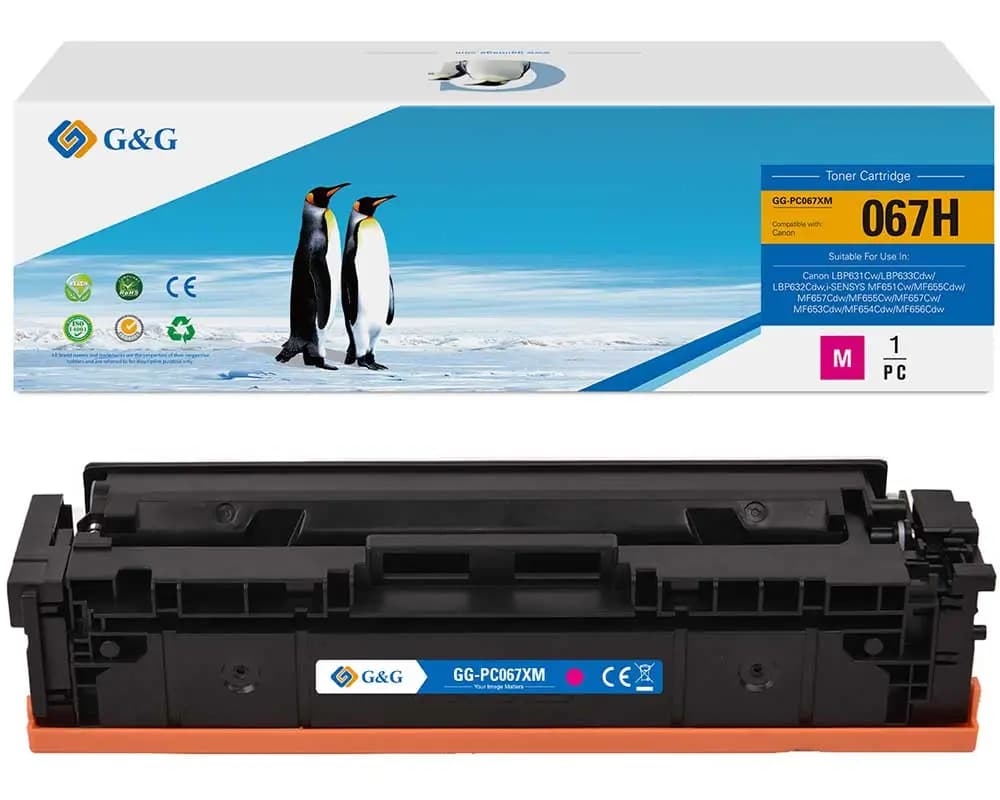 Toner Premium G&G (1.25K) Canon 067 Magenta (5100C002, CRG-067M, CRG067M)