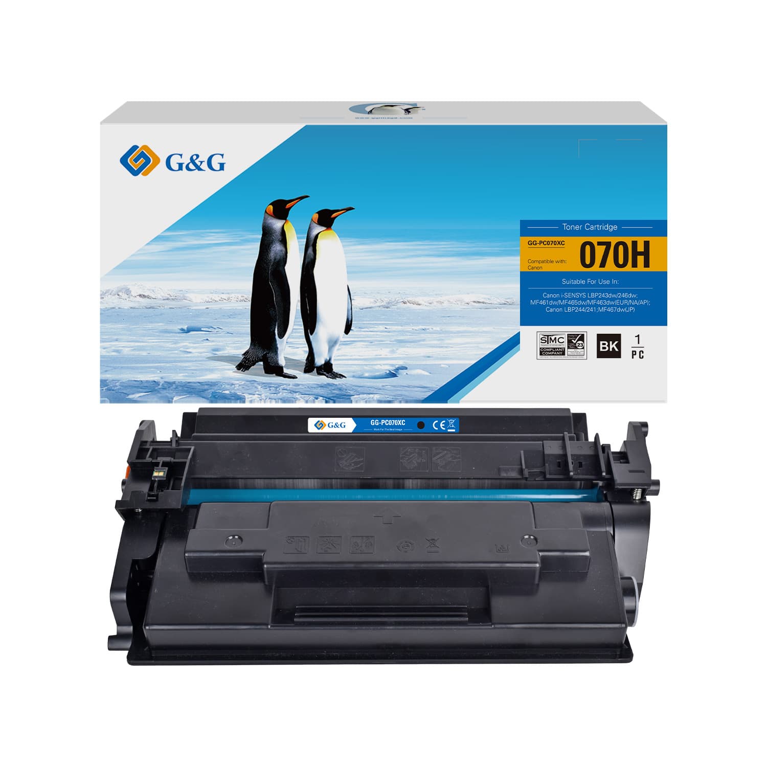Toner Premium G&G (10.2K) Canon 070 High Black (5640C002, CRG-070H, CRG070H)