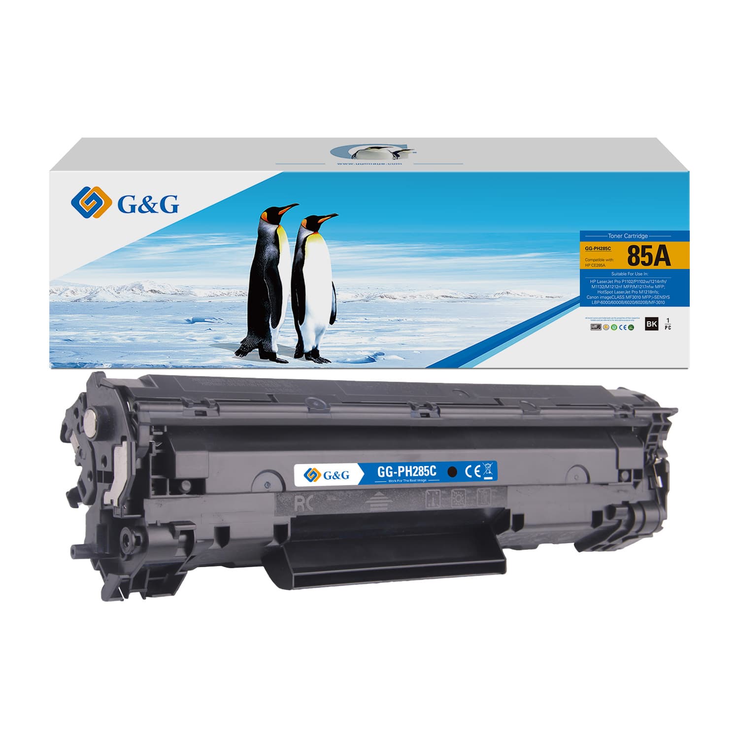 Toner Premium G&G (2K) Canon 725 Black (3484B002, CRG-725, CRG725)