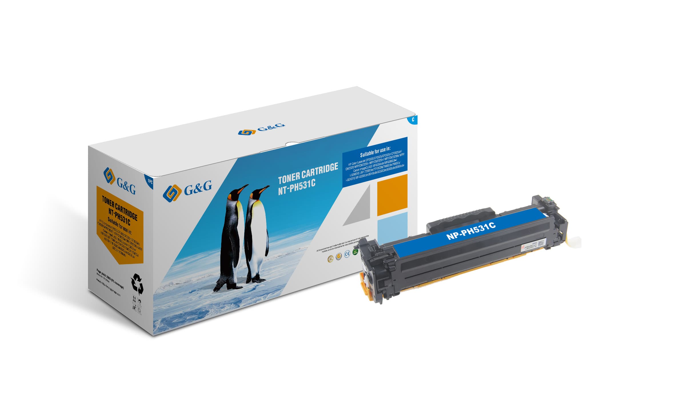 Toner Premium G&G (2.8K) Canon 718 Cyan (2661B002, CRG-718C, CRG718 C)
