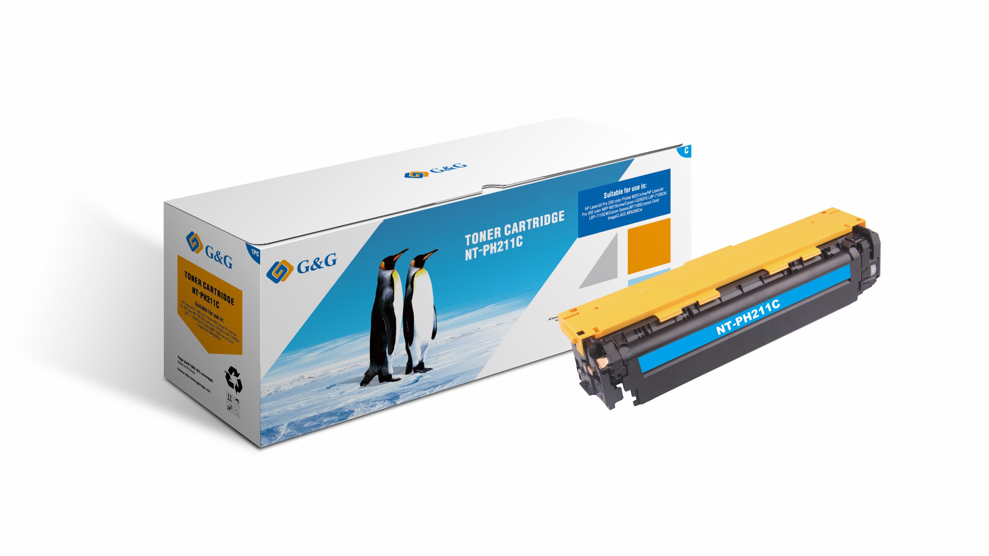 Toner Premium G&G (1.8K) Canon 731 Cyan (6271B002, CRG-731C, CRG731 C)