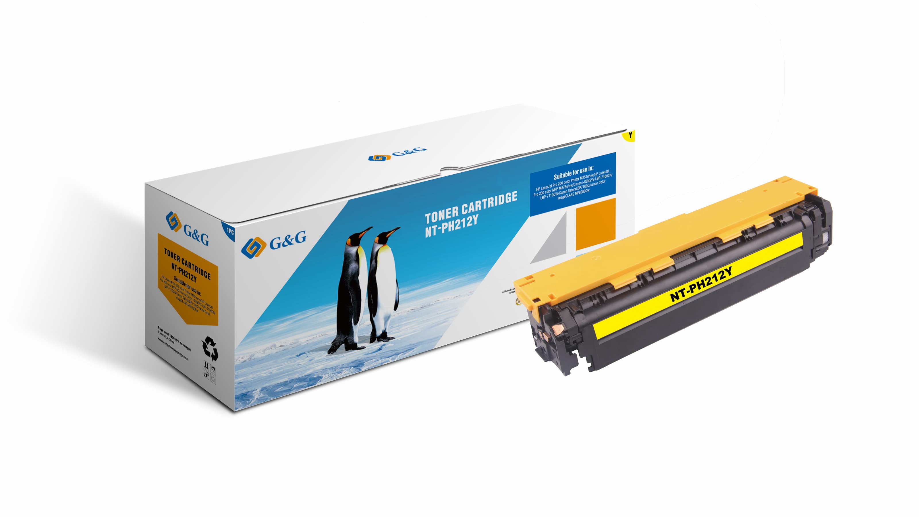 Toner Premium G&G (1.8K) Canon 731 Yellow (6269B002, CRG-731Y, CRG731 Y)