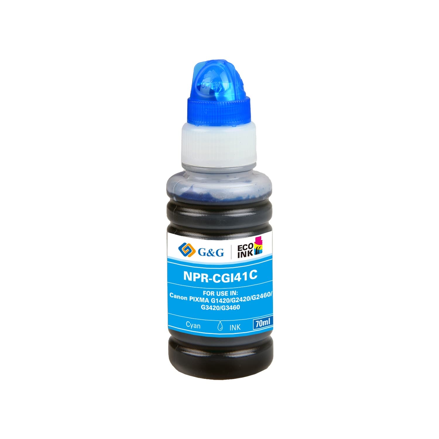Flacon cerneala Premium G&G Canon 41C Cyan (4543C001, GI41C)