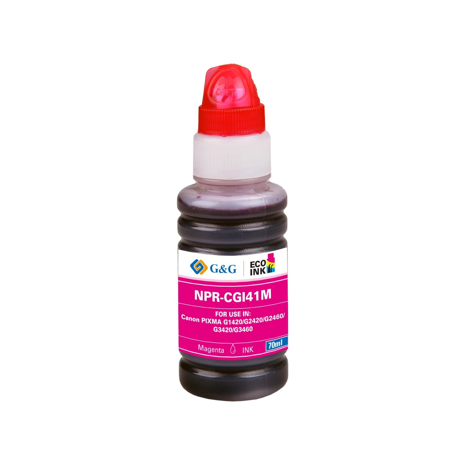 Flacon cerneala Premium G&G Canon 41M Magenta (4544C001, GI41M)